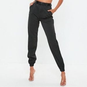 Black stripe cargo trousers